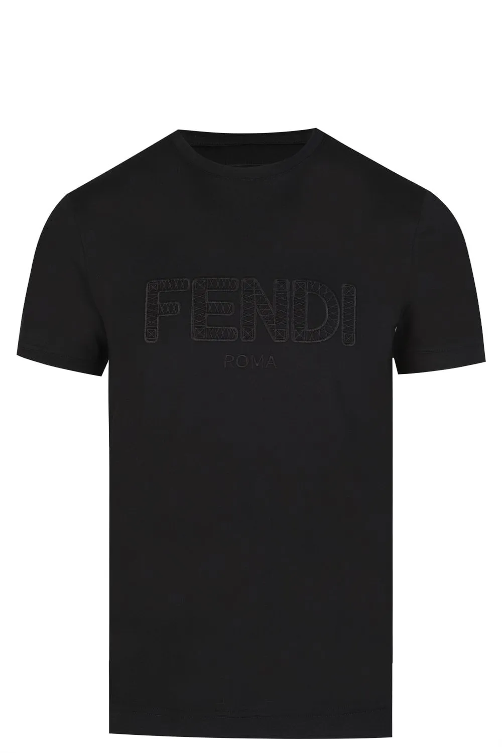 Fendi Zig-Zag Logo T-Shirt in Black
