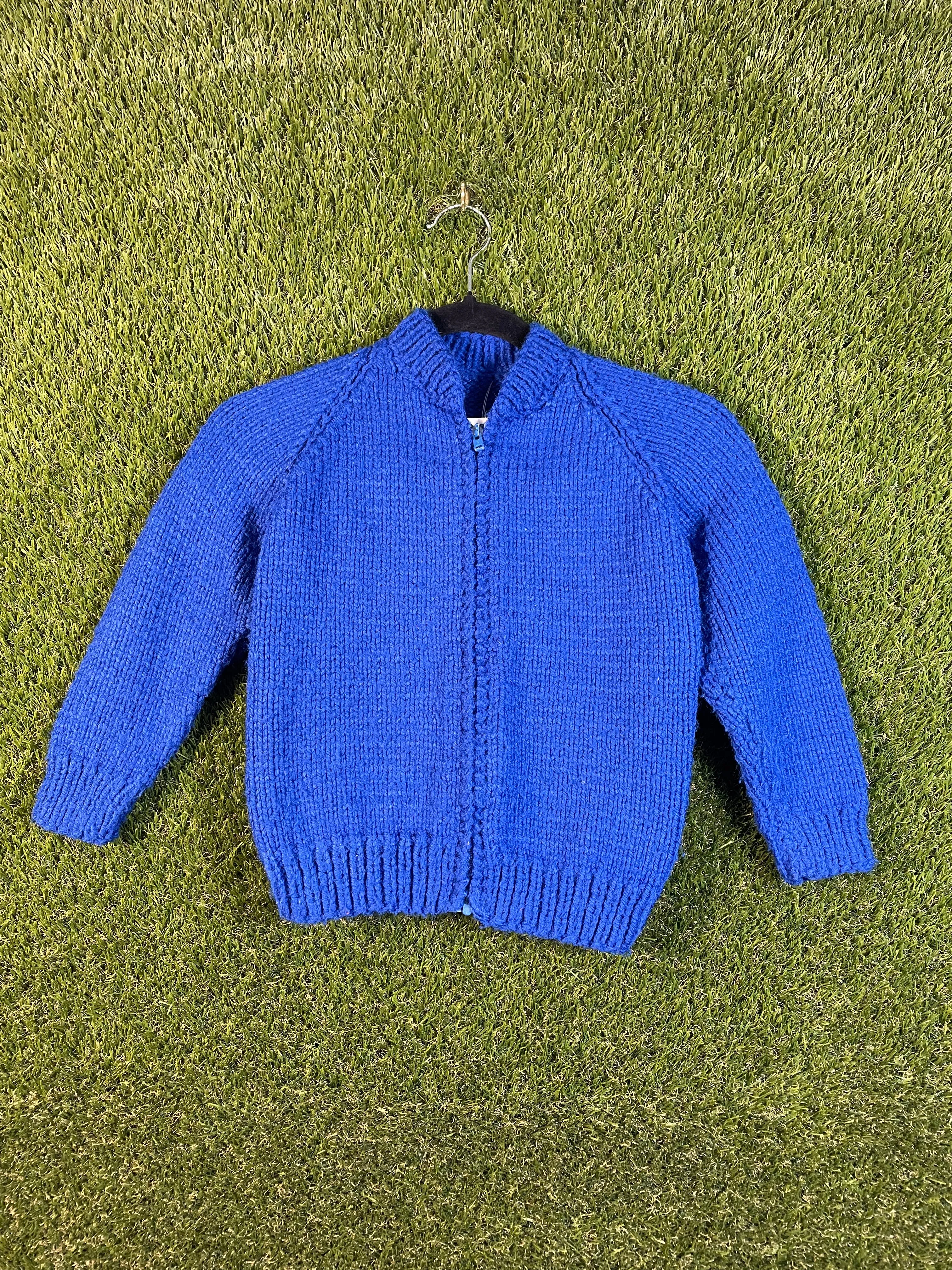 Fighter Jet Knit Blue Kid's Sweater