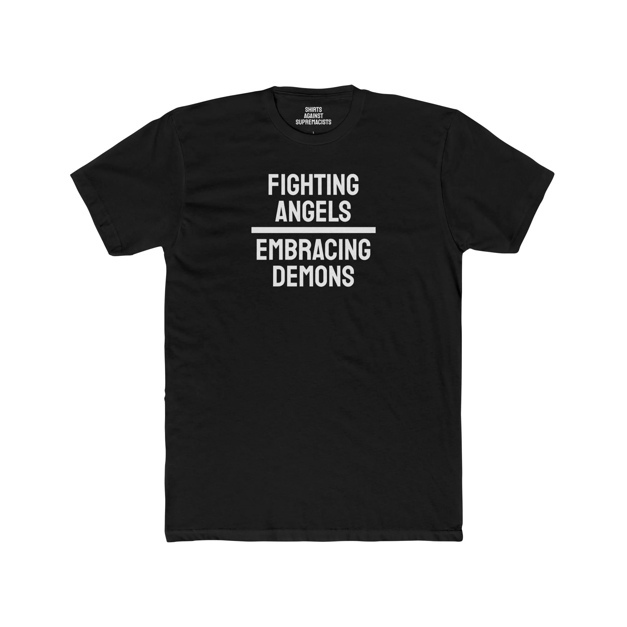 Fighting Angels Embracing Demons - Unisex Cotton Crew Tee