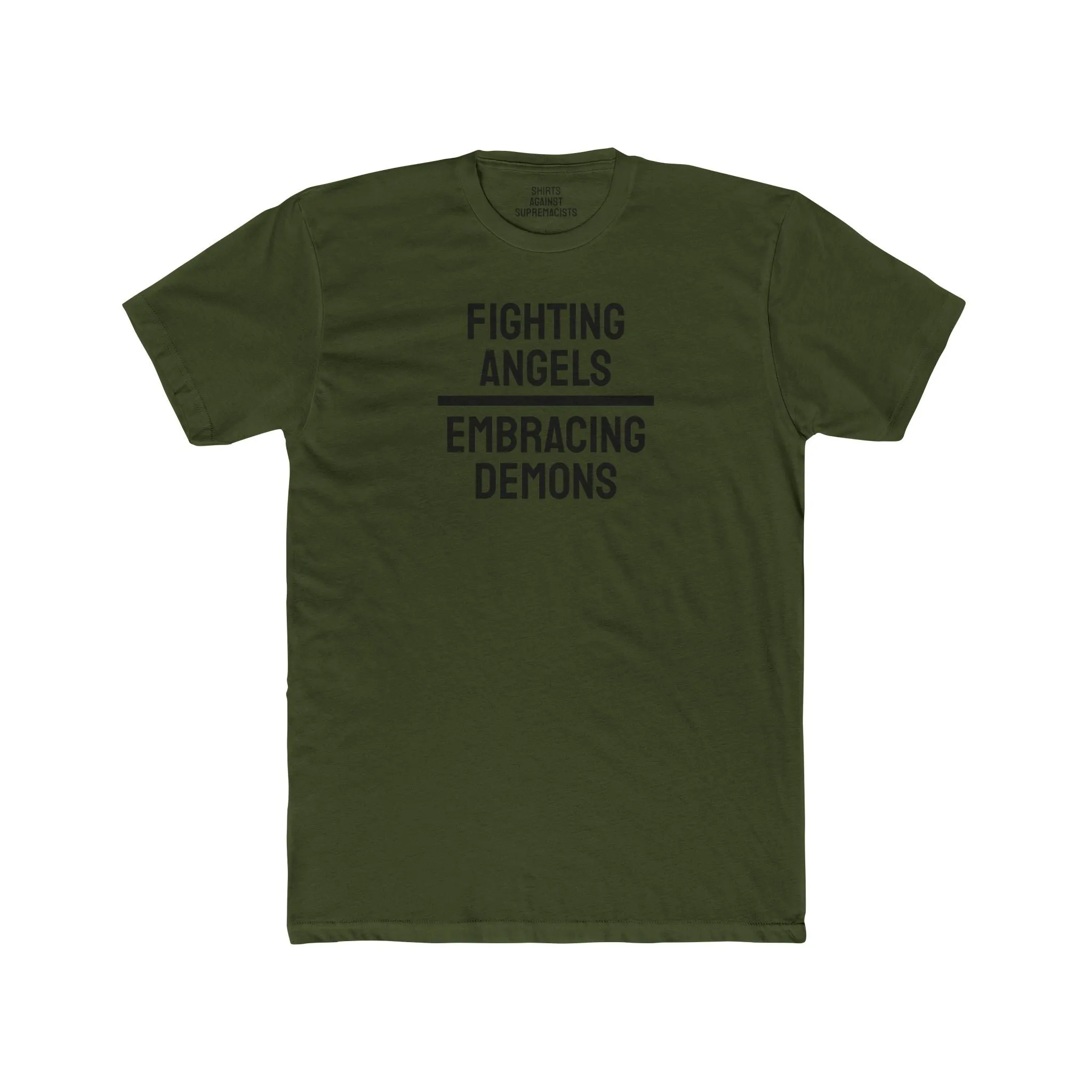 Fighting Angels Embracing Demons - Unisex Cotton Crew Tee
