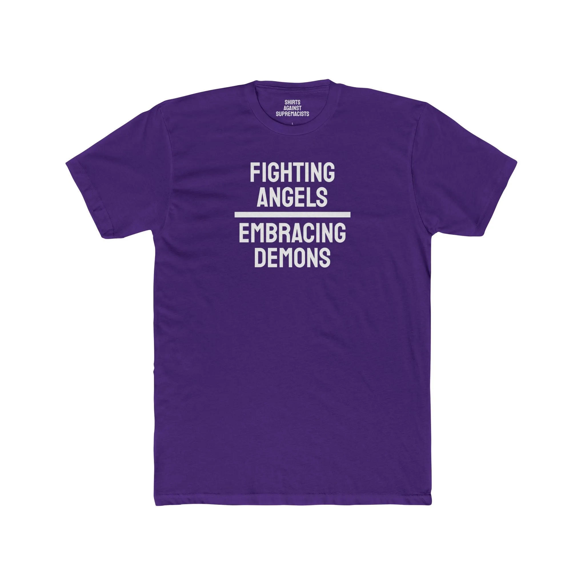 Fighting Angels Embracing Demons - Unisex Cotton Crew Tee