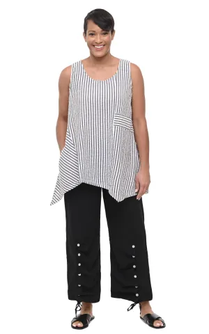 FINAL SALE CV180 Siesta Tunic Top in Murphy Seersucker Stripe*
