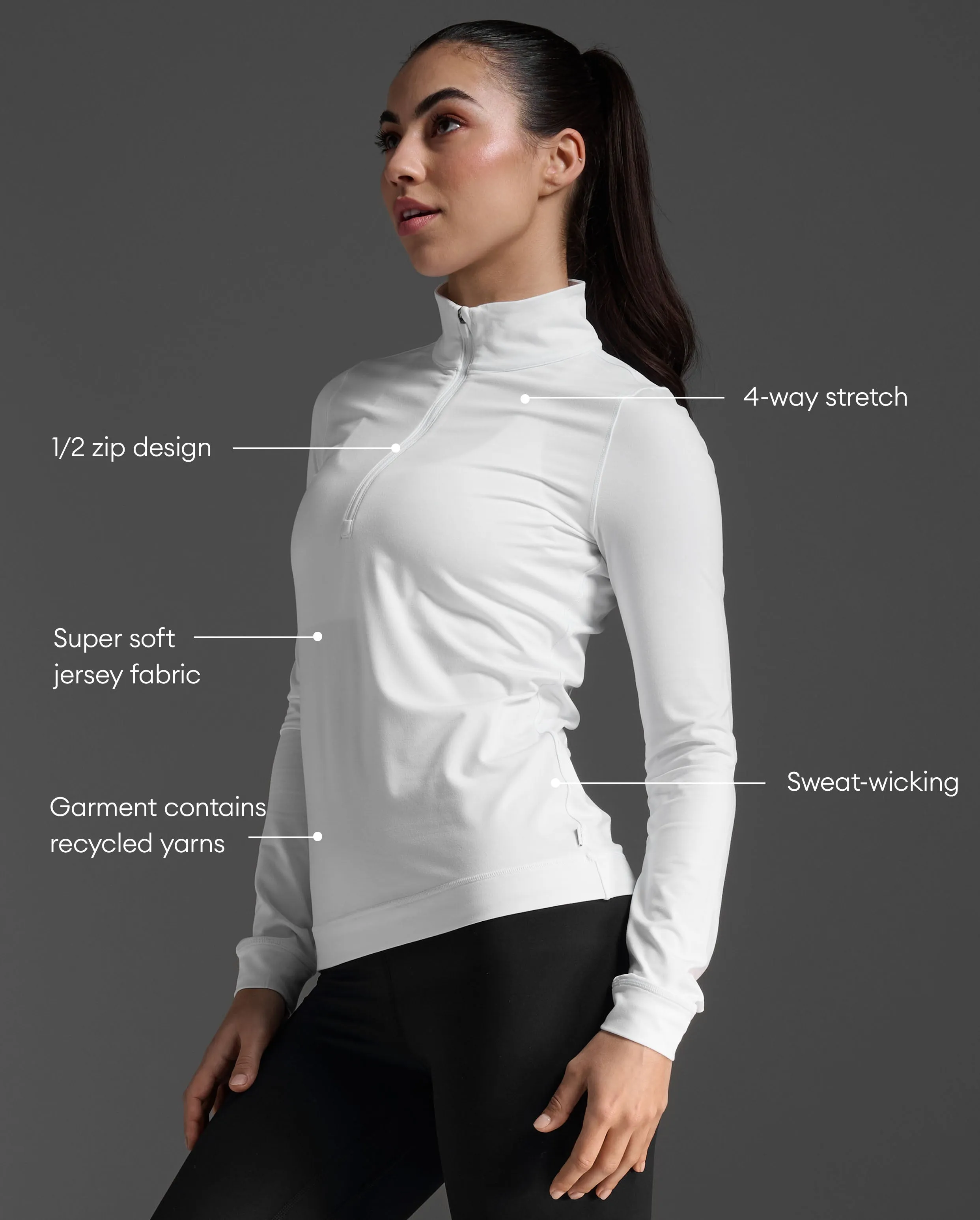 Flex 1/2 Zip Long Sleeve