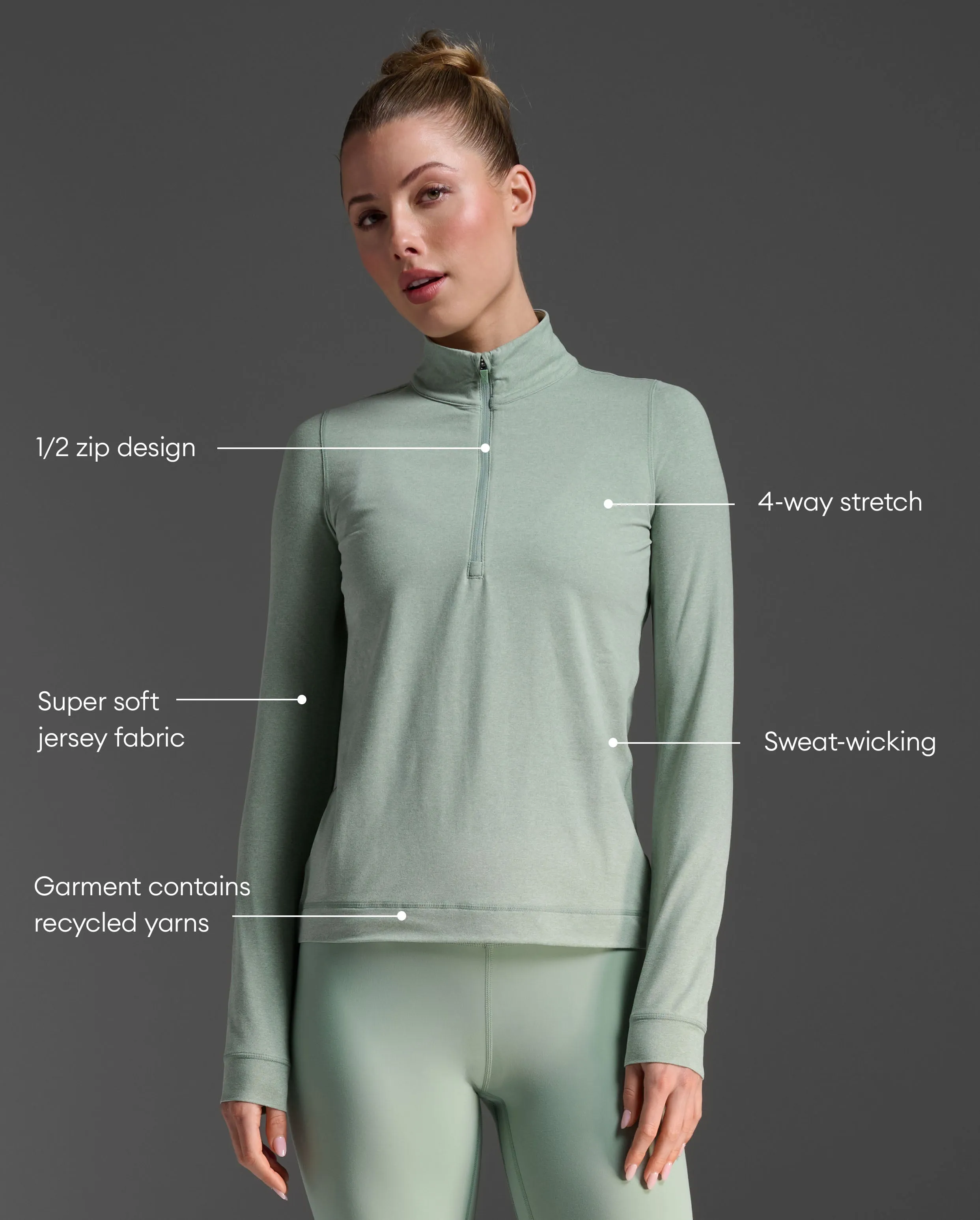 Flex 1/2 Zip Long Sleeve