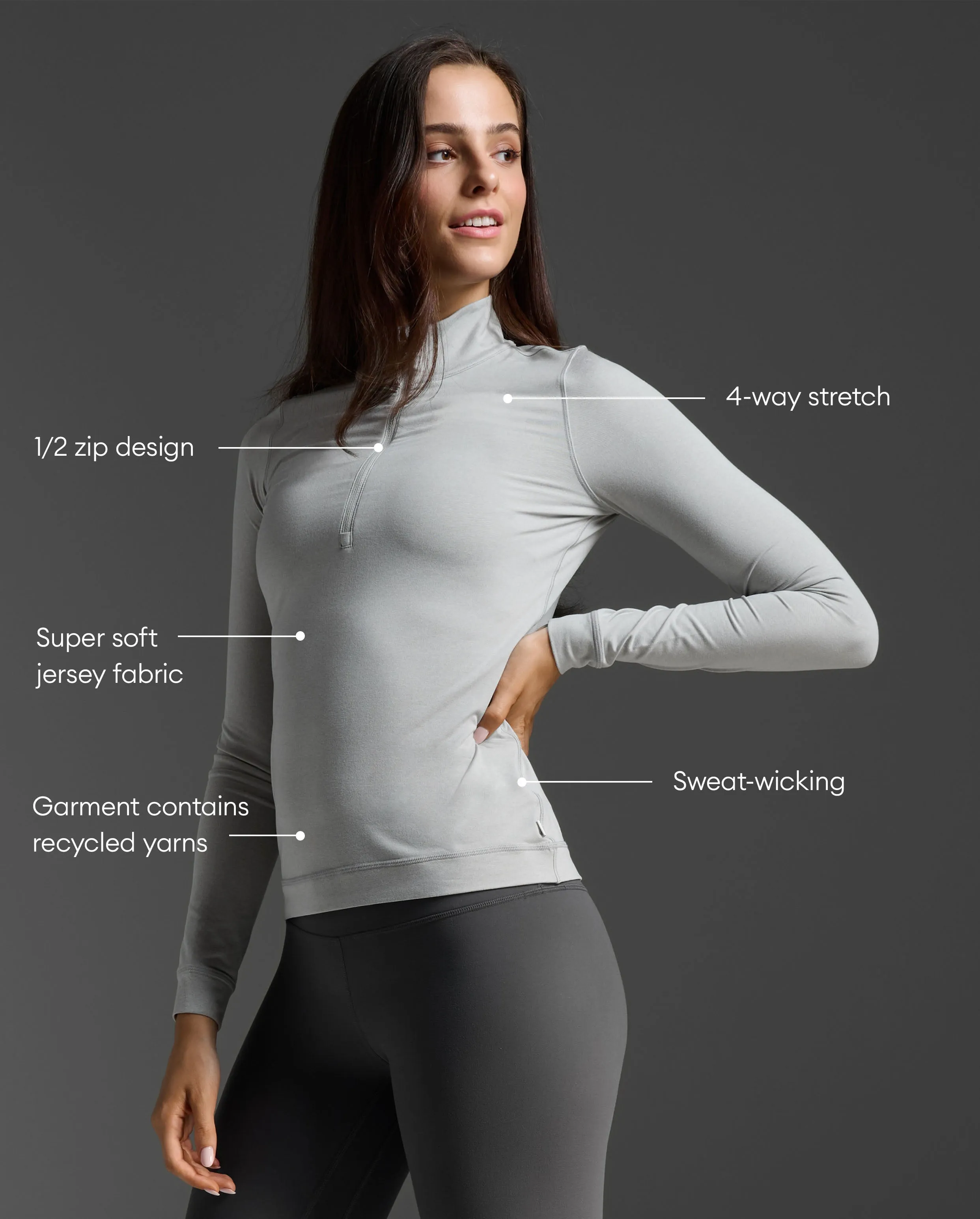 Flex 1/2 Zip Long Sleeve