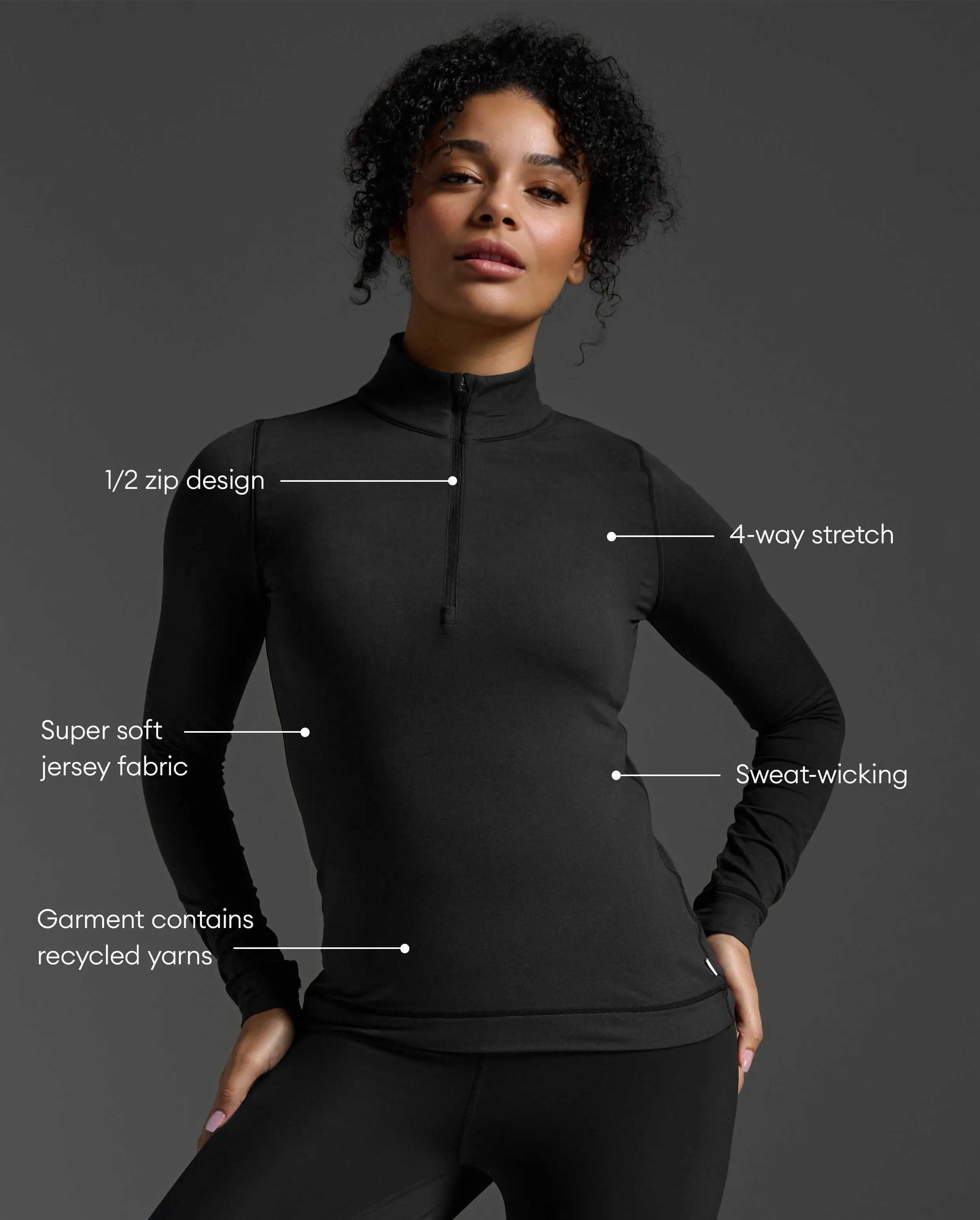 Flex 1/2 Zip Long Sleeve