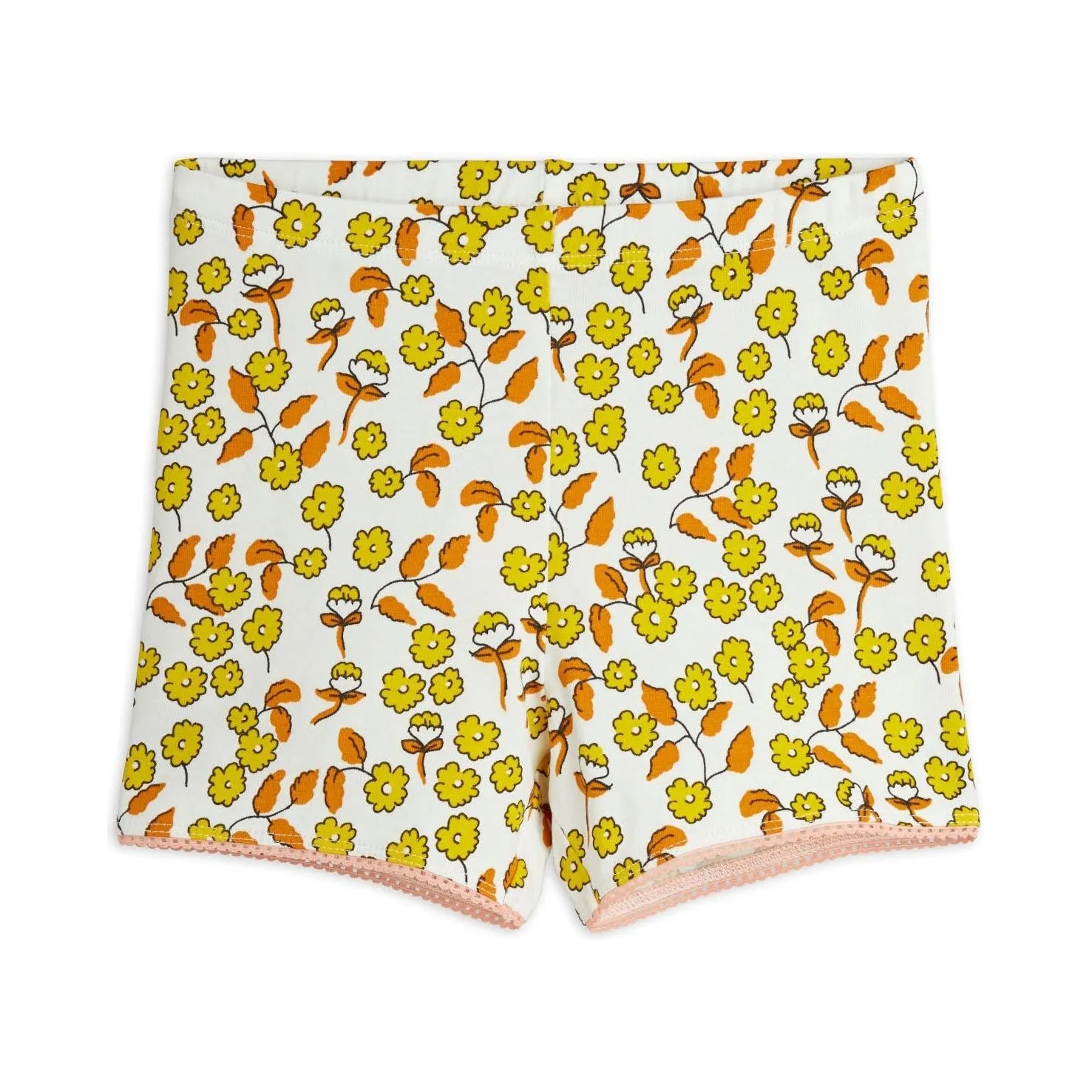 Flowers Aop Lace Edge Shorts