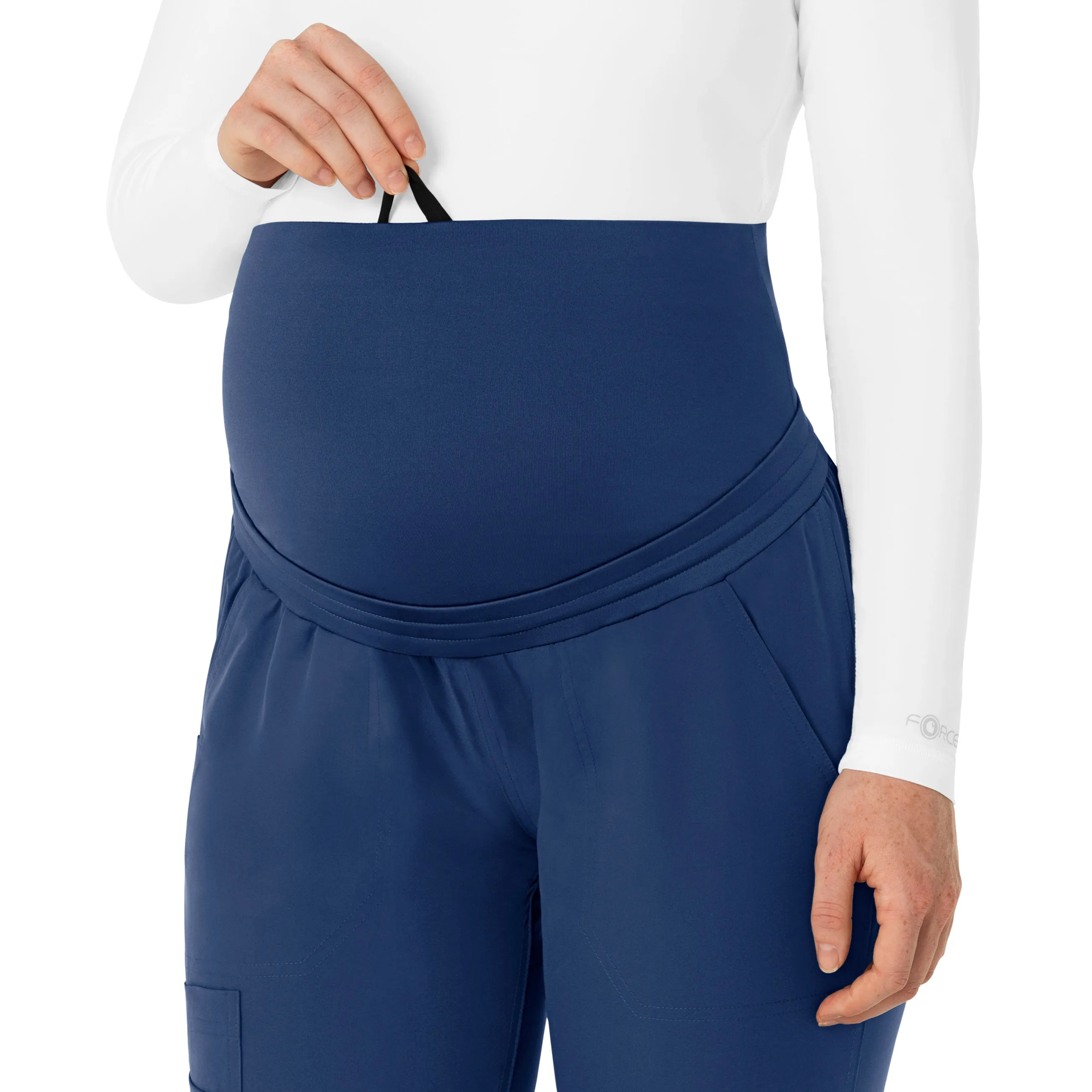 Force Essentials C54113 Maternity Jogger Scrub Pants Navy