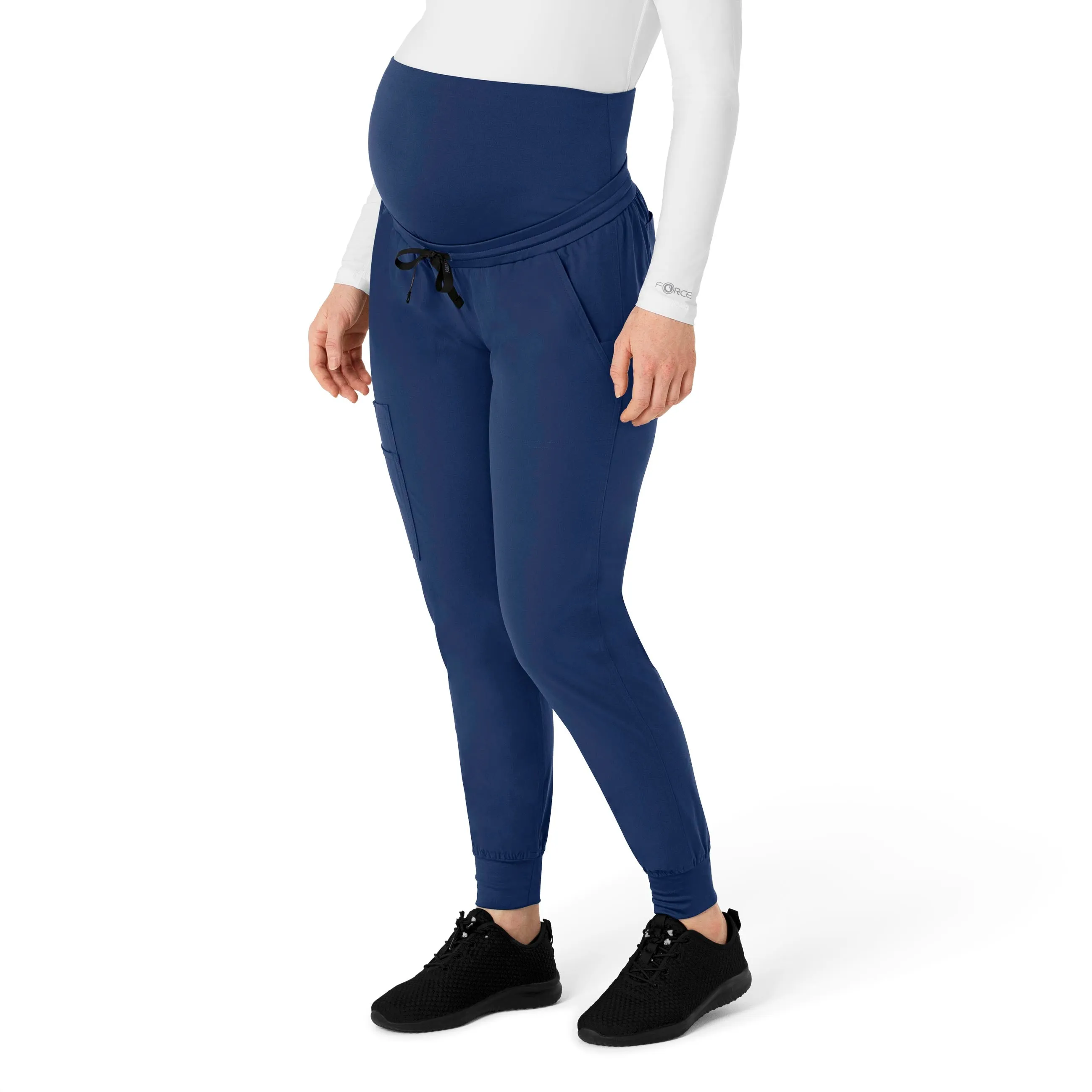 Force Essentials C54113 Maternity Jogger Scrub Pants Navy