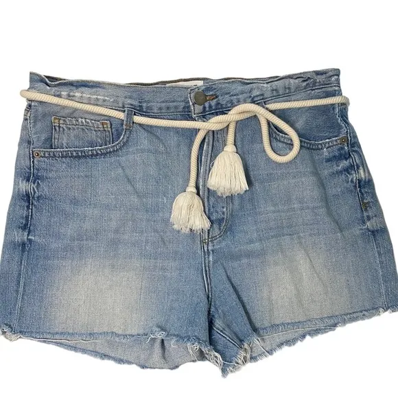 Frame high rise button fly cut off shorts size 29