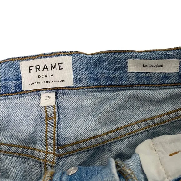 Frame high rise button fly cut off shorts size 29