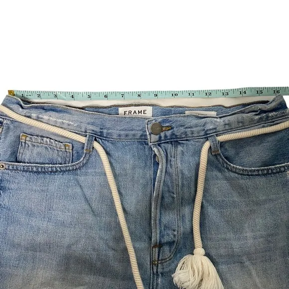 Frame high rise button fly cut off shorts size 29