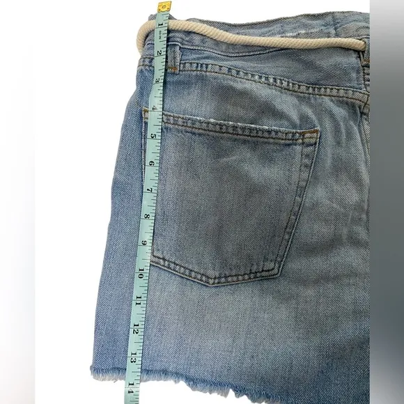 Frame high rise button fly cut off shorts size 29