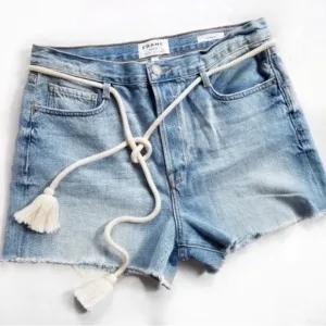 Frame high rise button fly cut off shorts size 29
