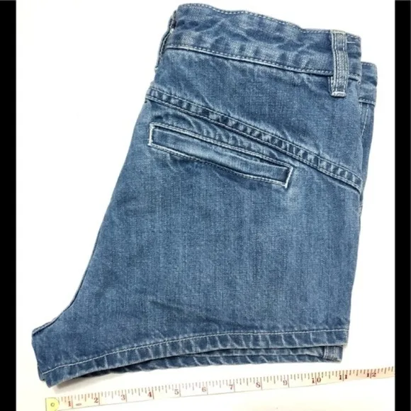 Free People high rise blue shorts
