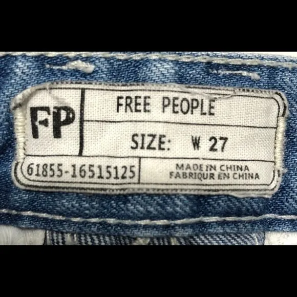 Free People high rise blue shorts