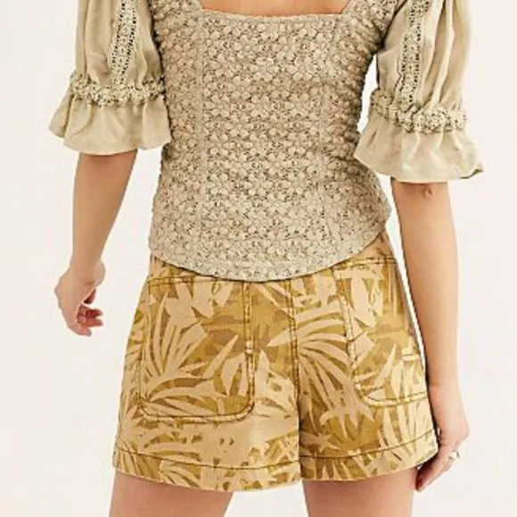 FREE PEOPLE High Rise Utility Shorts NWOT