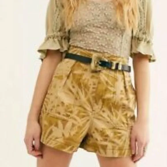 FREE PEOPLE High Rise Utility Shorts NWOT