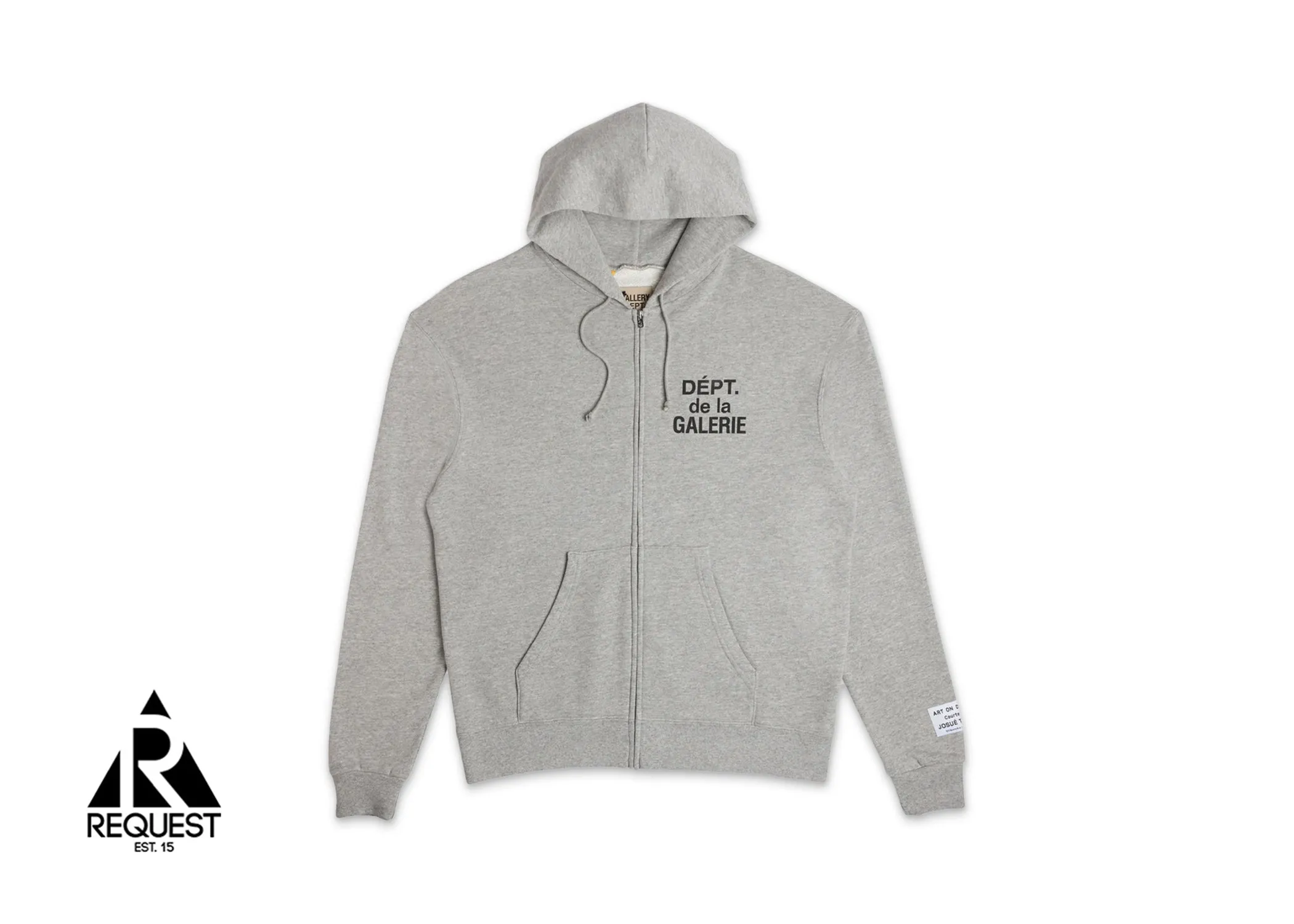 French Zip Up Hoodie "Heather Grey"