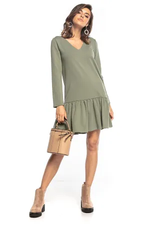 Frill Hem Sporty Midi Dress