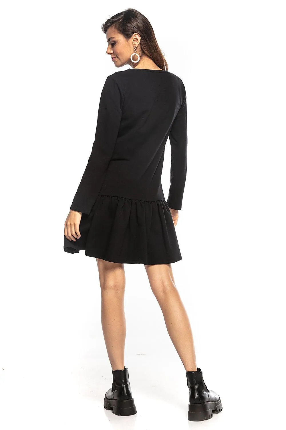 Frill Hem Sporty Midi Dress