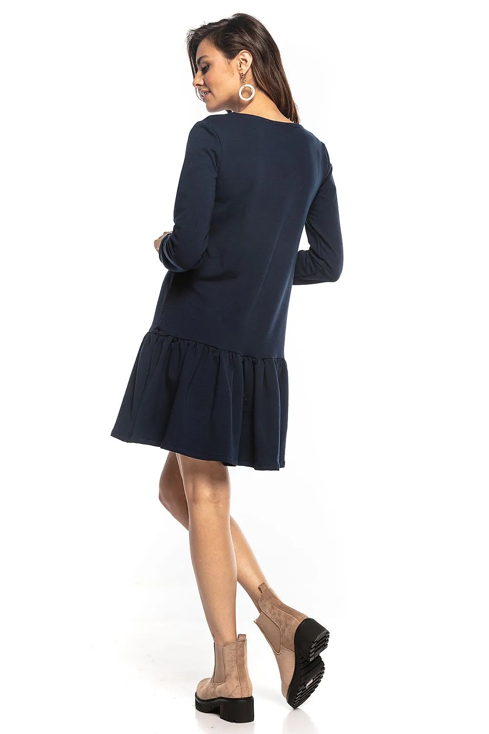 Frill Hem Sporty Midi Dress