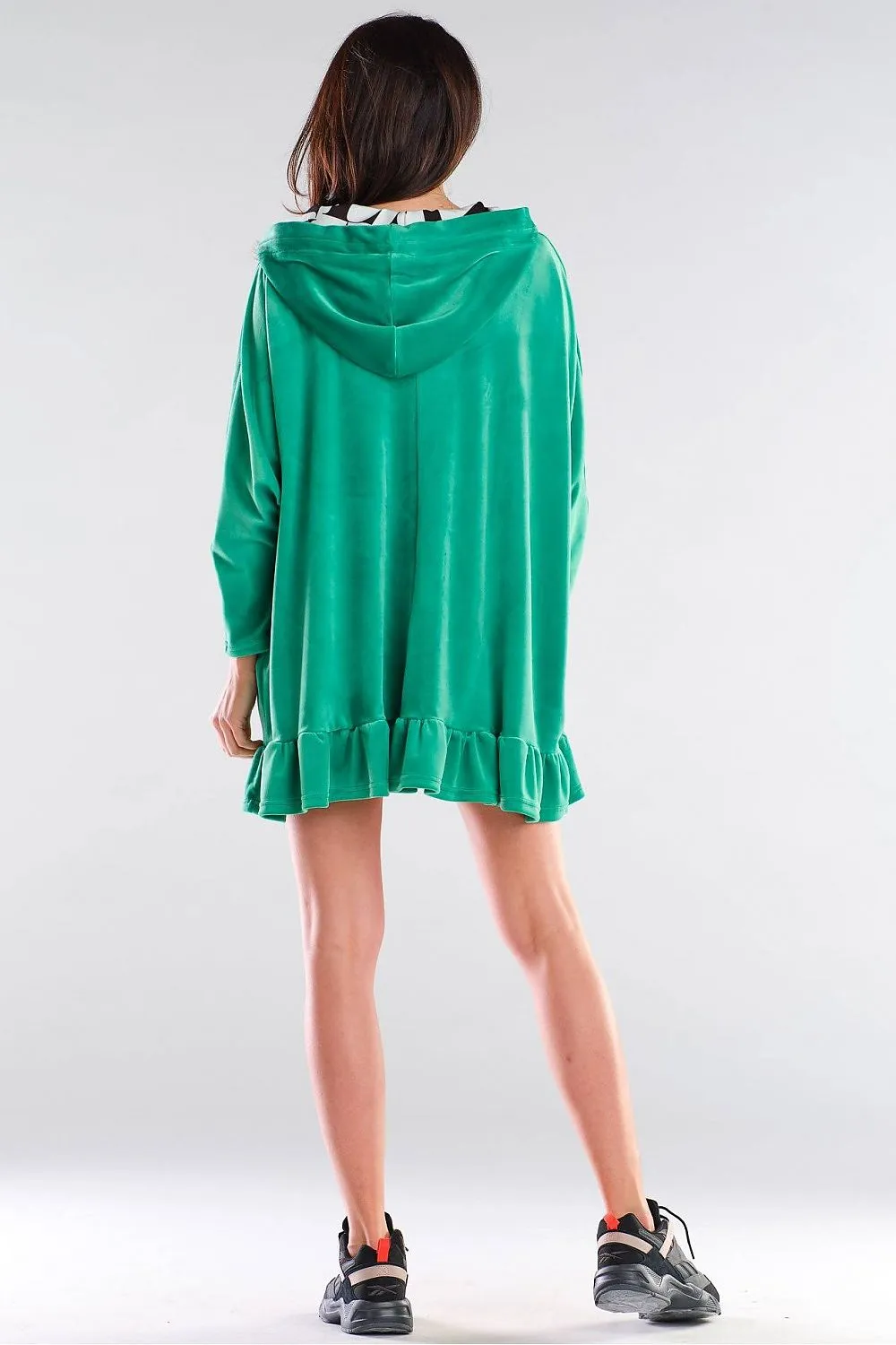 Frilled Logo Hoodie Dress