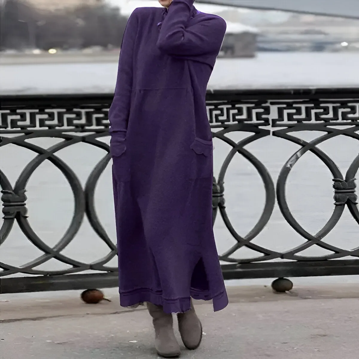 Gala | Cozy velvet sweatshirt dress