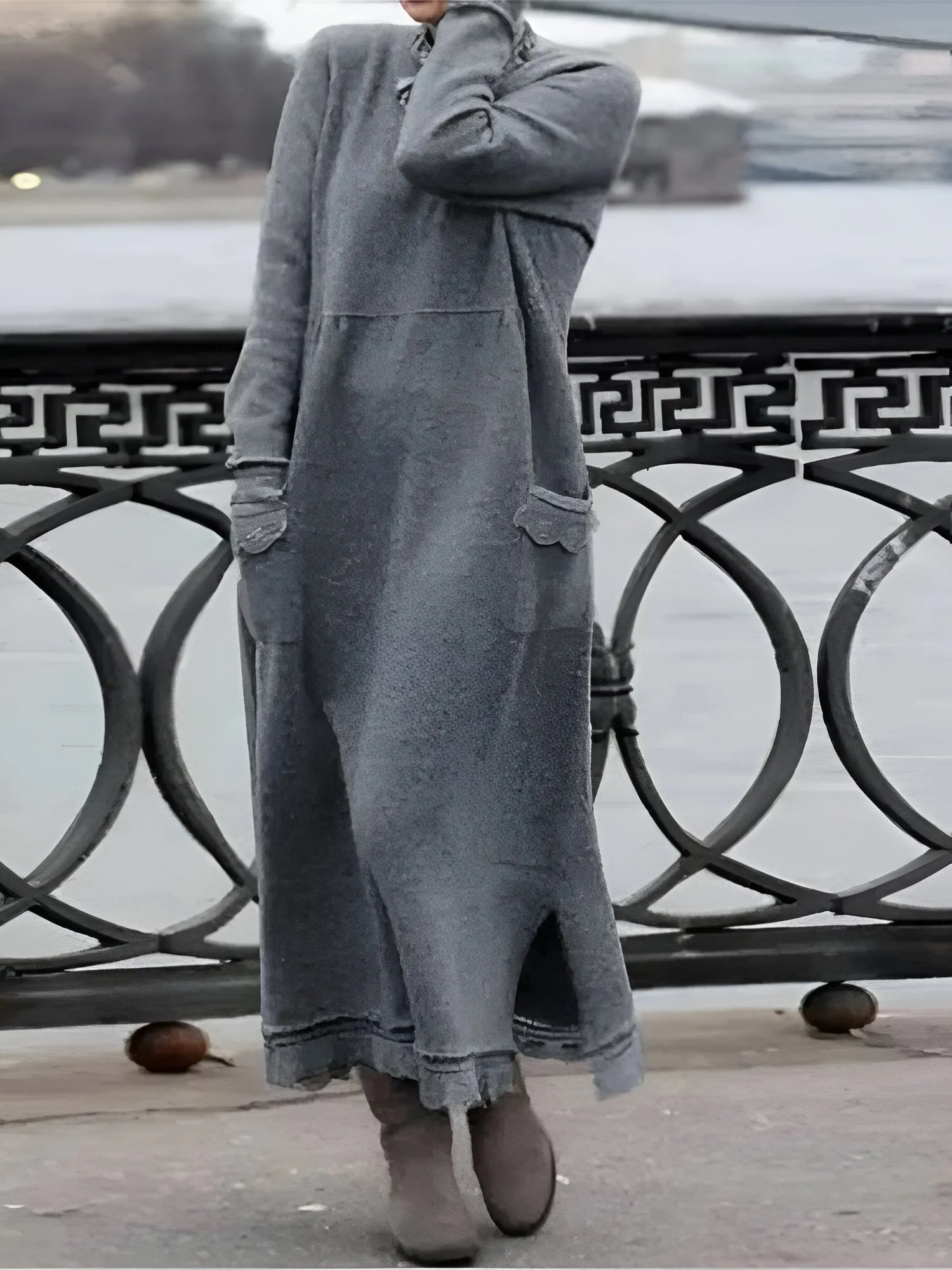 Gala | Cozy velvet sweatshirt dress
