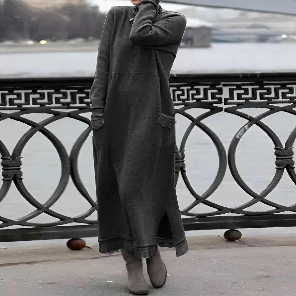 Gala | Cozy velvet sweatshirt dress