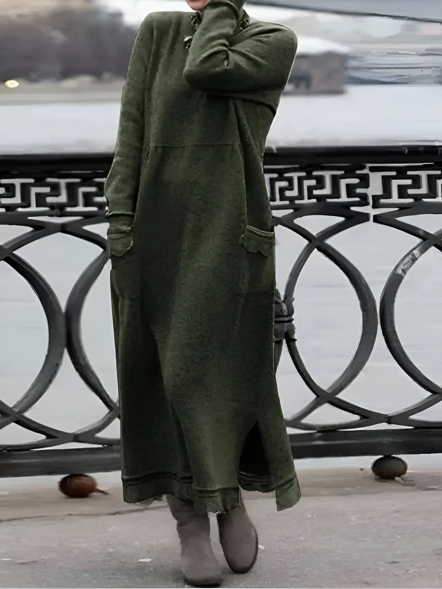 Gala | Cozy velvet sweatshirt dress