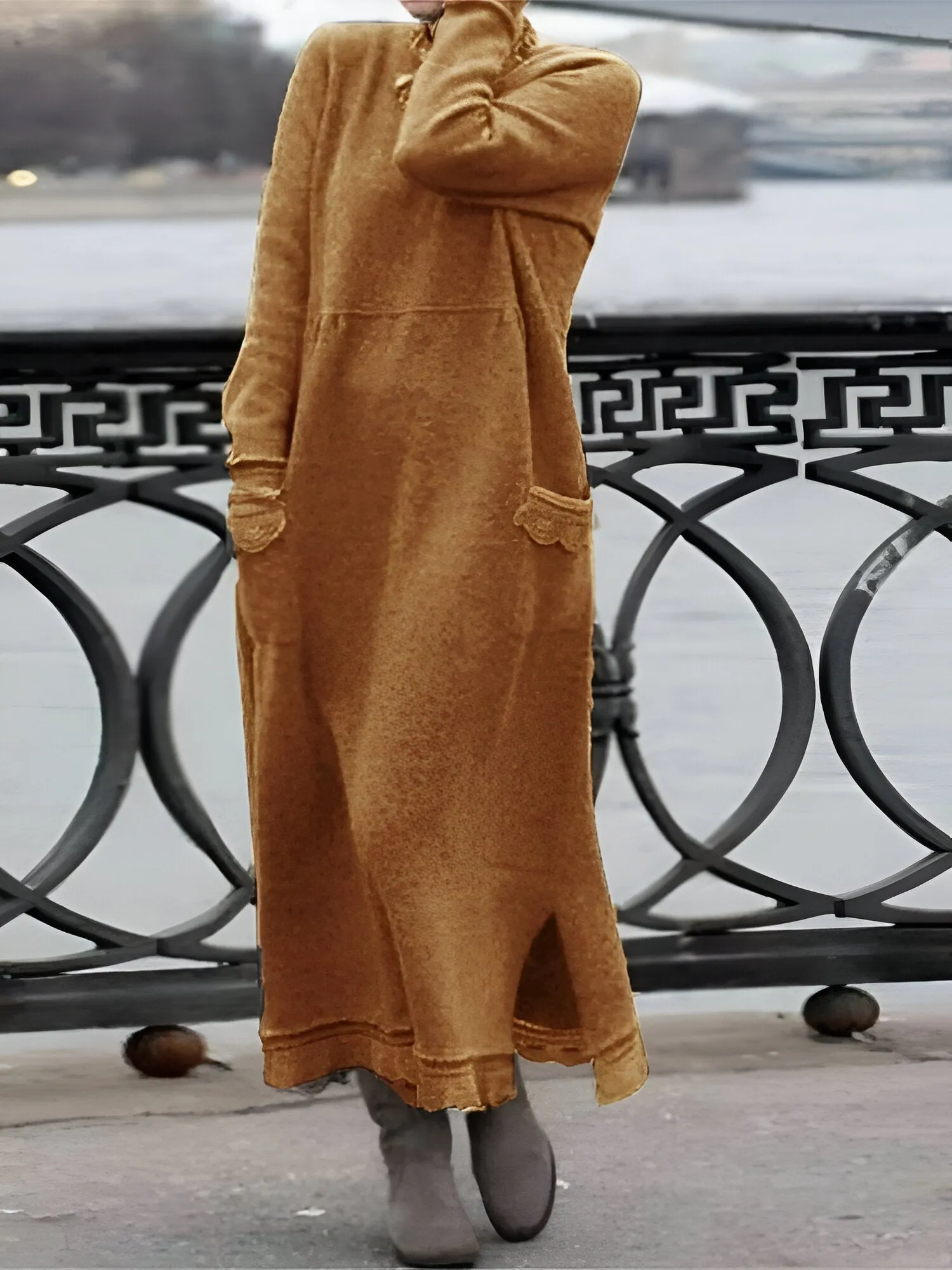 Gala | Cozy velvet sweatshirt dress
