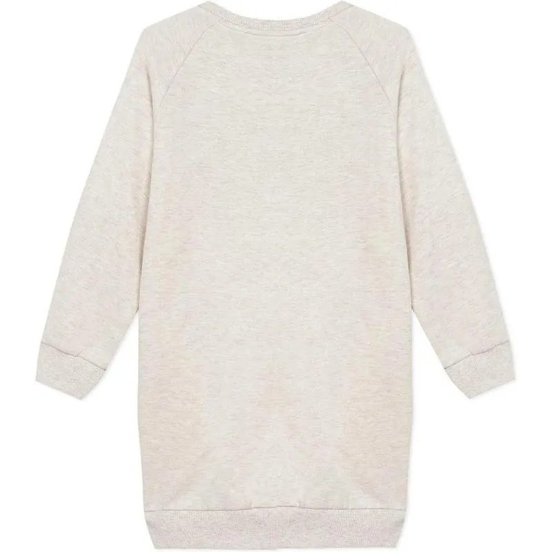 Girls Beige Marl Tiger Sweatshirt Dress