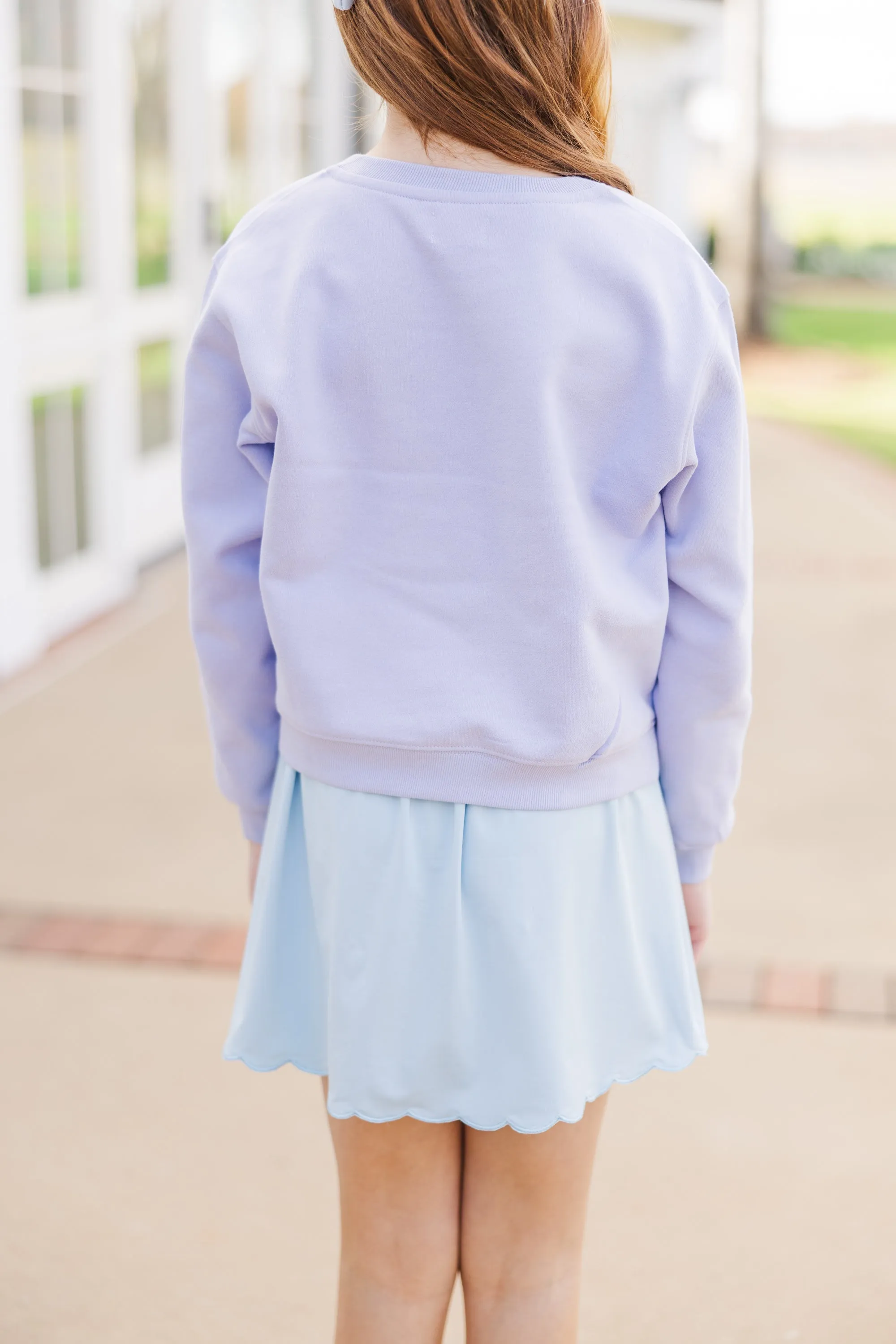 Girls: Choose Kindness Lavender Graphic Sweatshirt