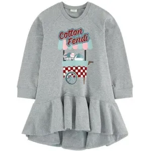 Girls Grey Sweatshirt Dress