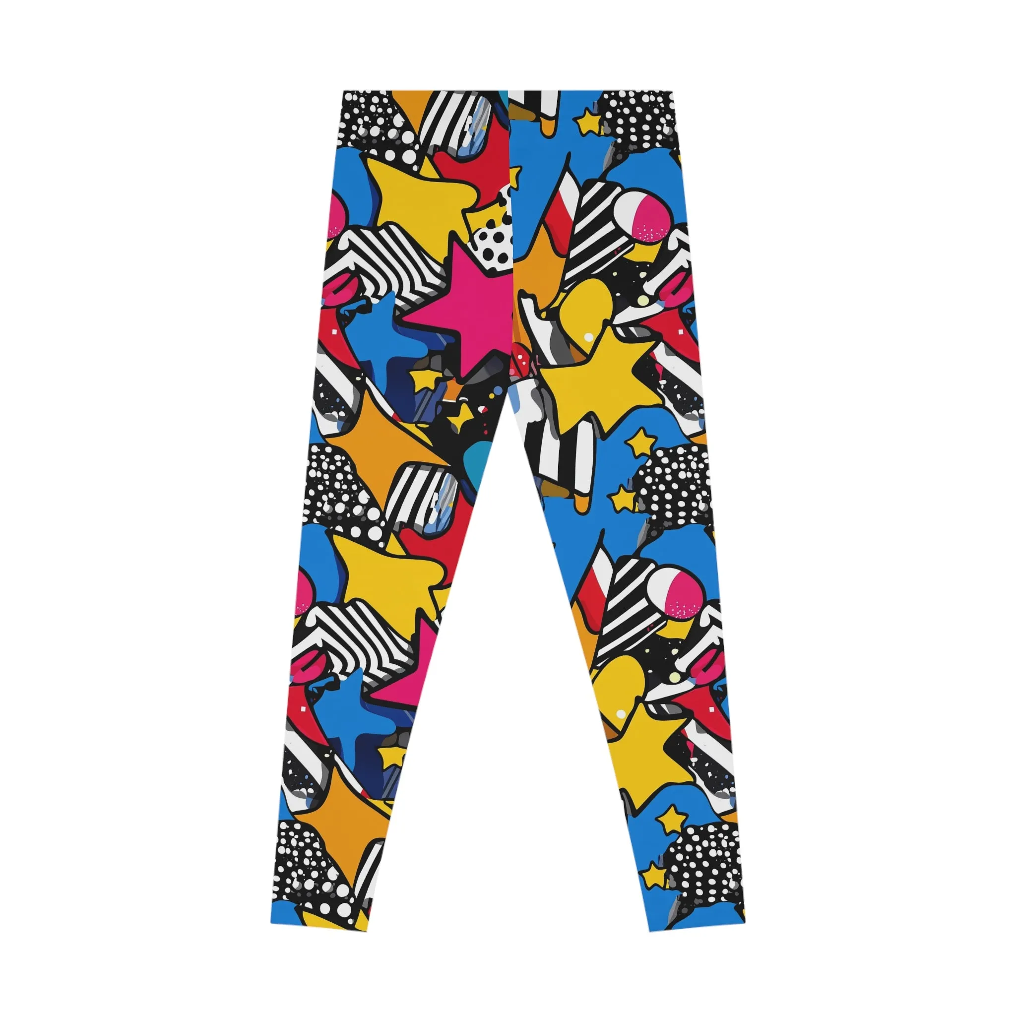Graffiti Groove Stretchy Leggings for Active Lifestyle & Everyday Comfort