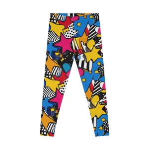 Graffiti Groove Stretchy Leggings for Active Lifestyle & Everyday Comfort
