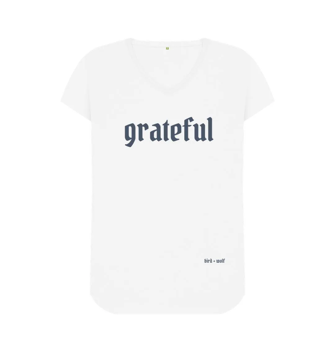 Grateful V Neck Tee