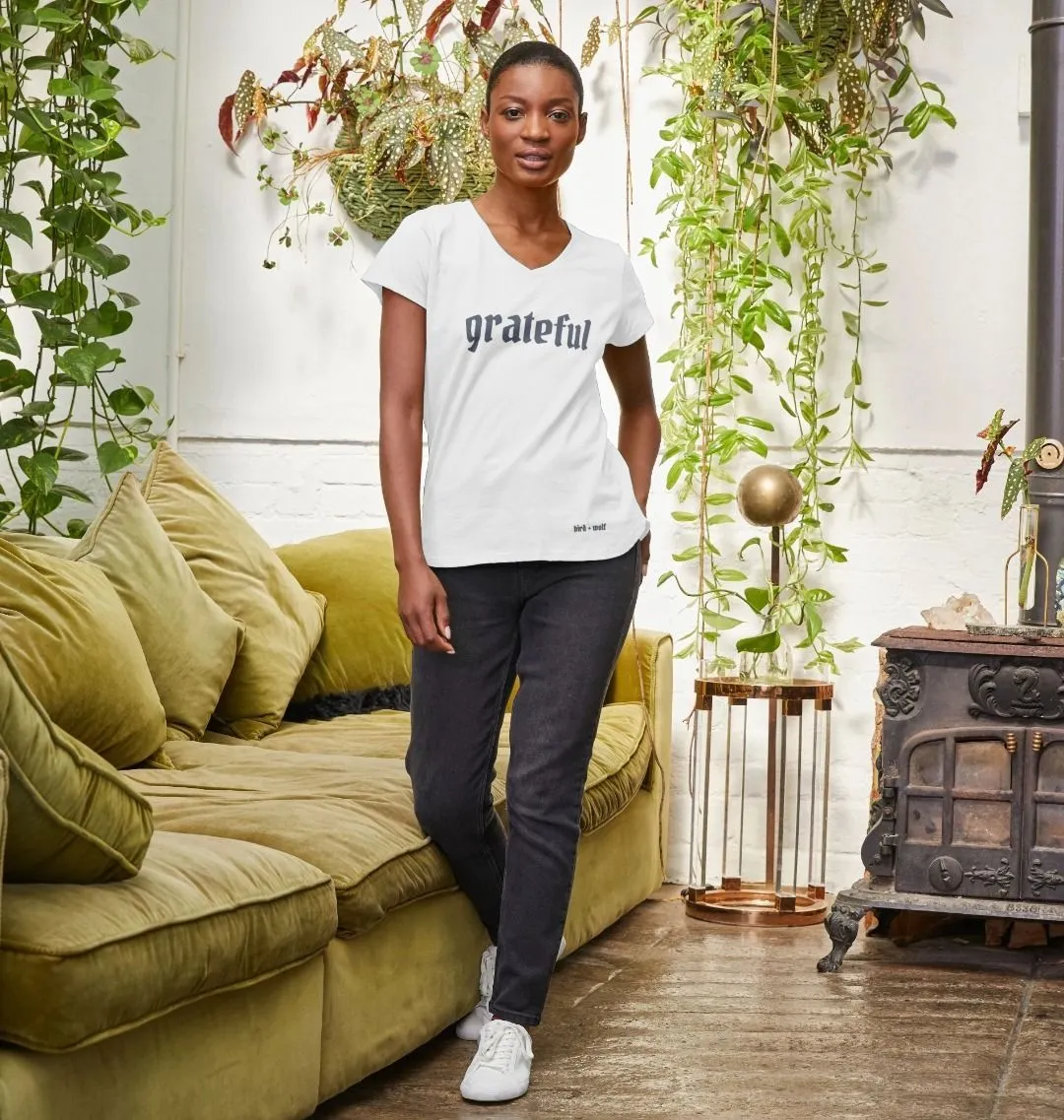 Grateful V Neck Tee