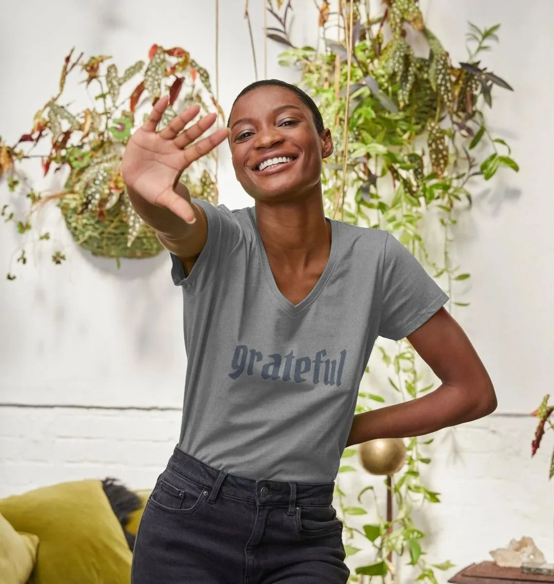 Grateful V Neck Tee