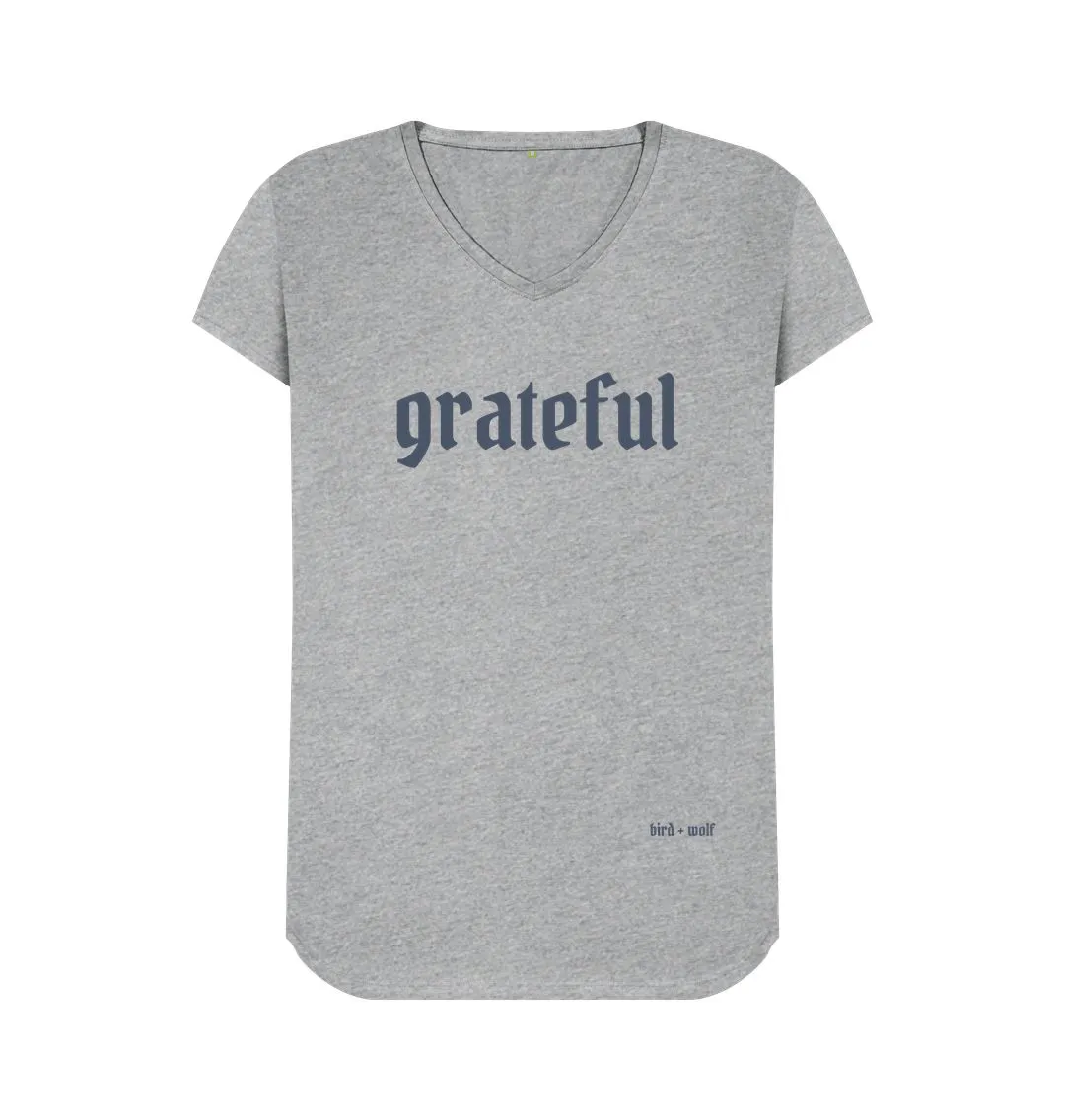 Grateful V Neck Tee