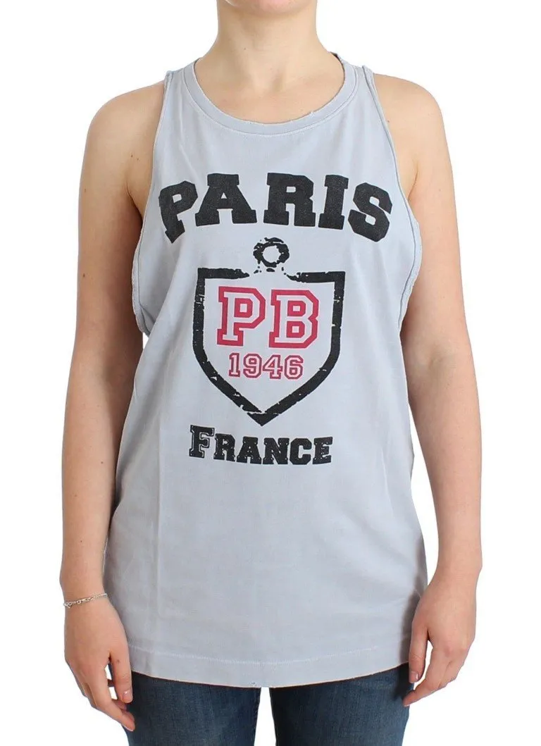 Gray branded tank top