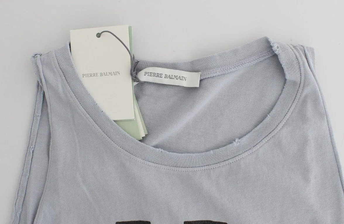 Gray branded tank top