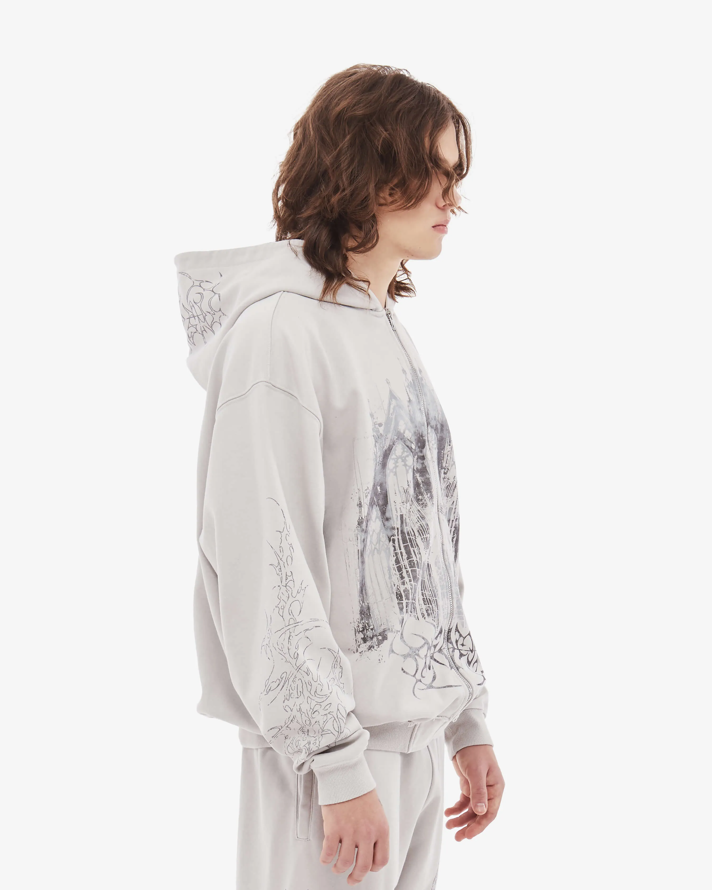 Gray Cathedral V2 Zip Hoodie