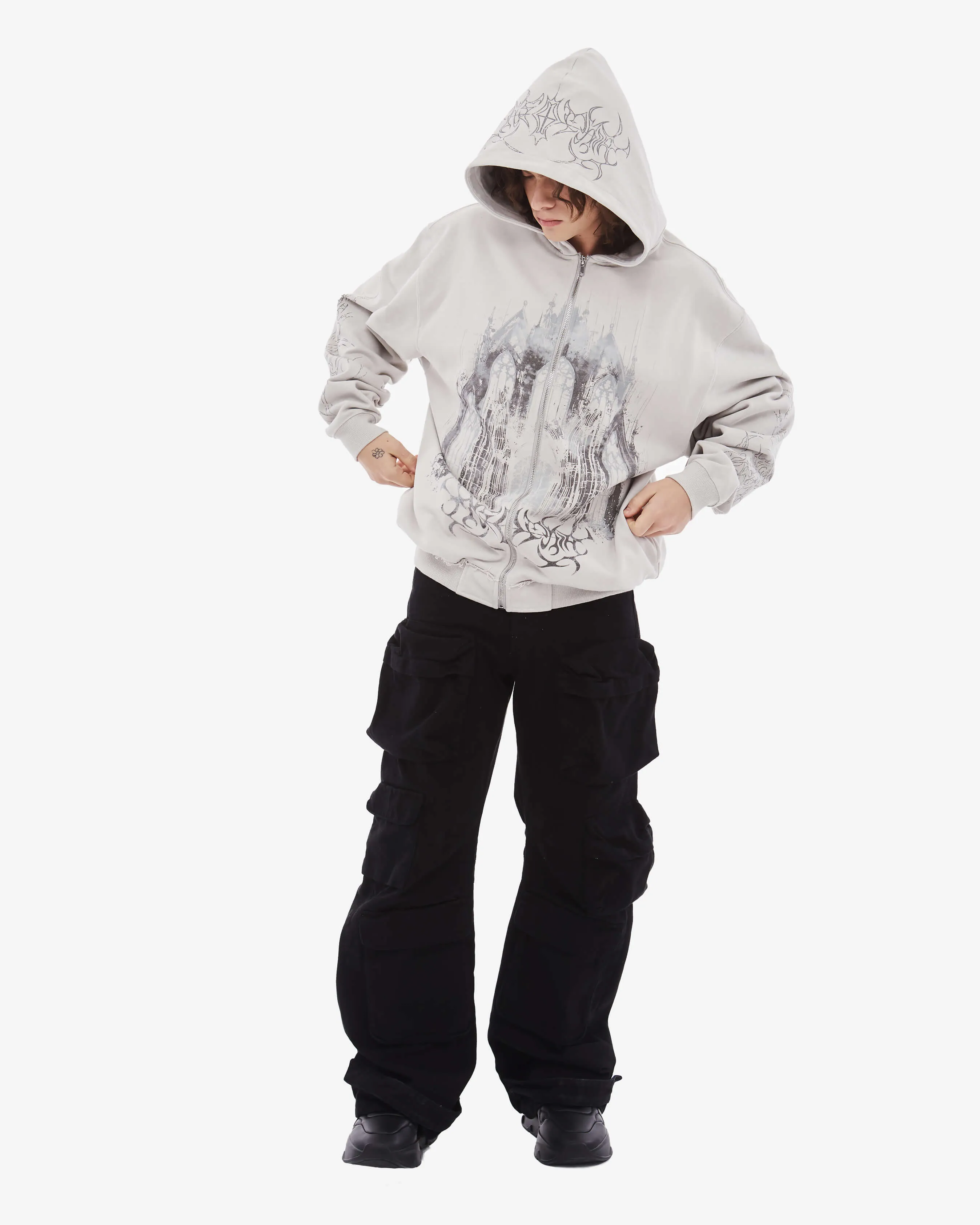 Gray Cathedral V2 Zip Hoodie