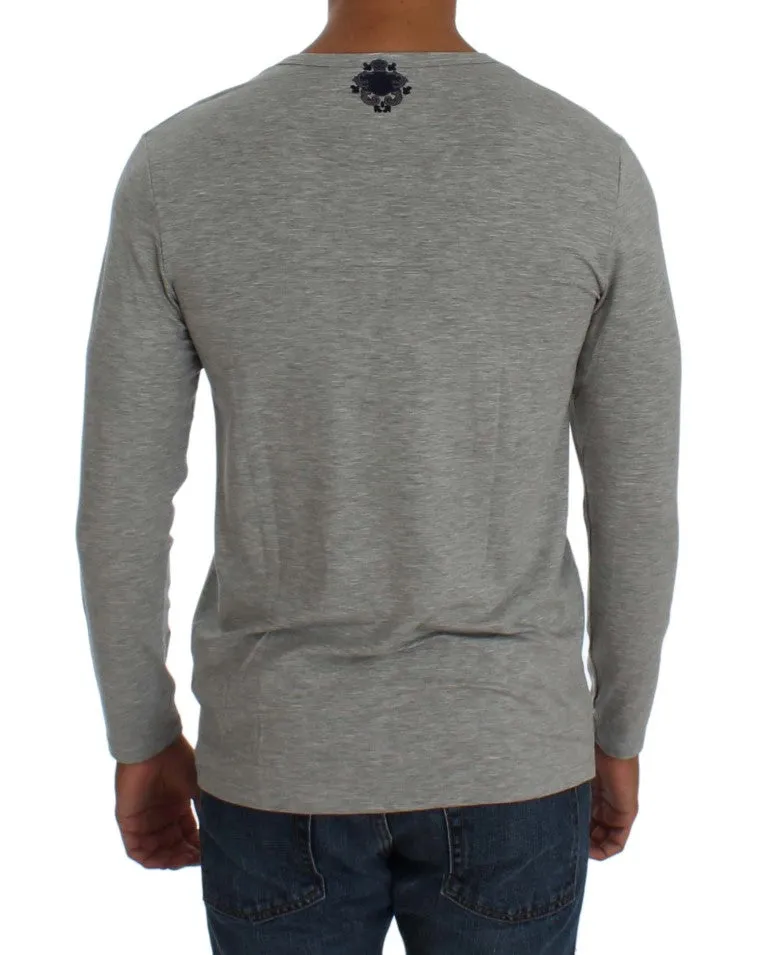Gray Cotton Stretch T-shirt