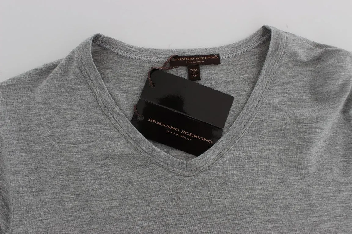 Gray Cotton Stretch T-shirt