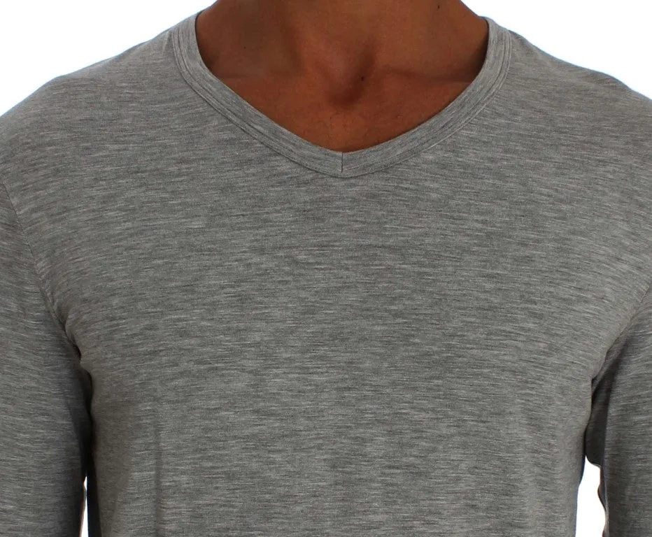 Gray Cotton Stretch T-shirt