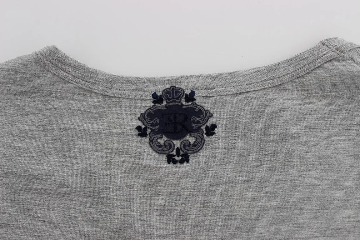 Gray Cotton Stretch T-shirt