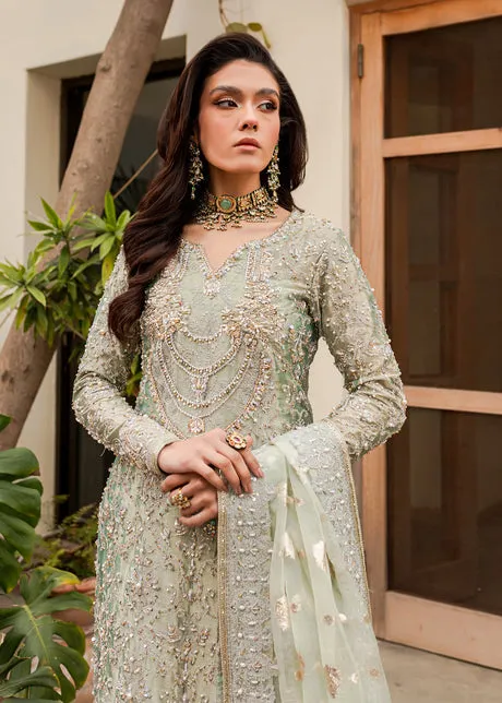 Green Gold Shirt Capri for Pakistani Wedding Dresses